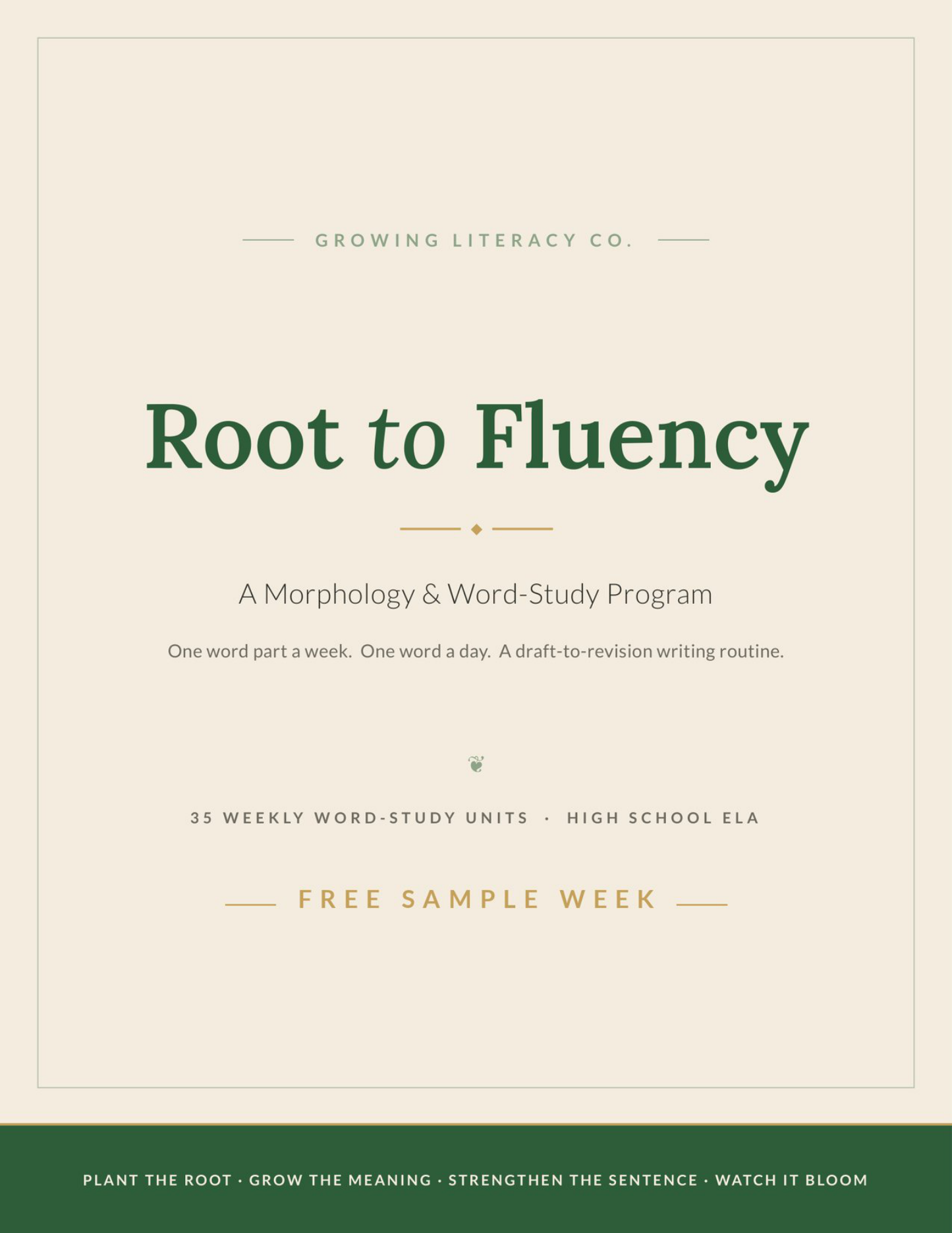 Root to Fluency free sample week cover